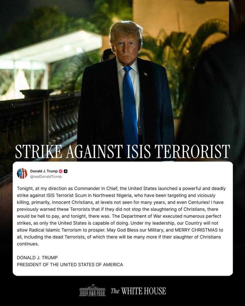 Merka ta kondusí atakenan kontra ISIS na Nigeria promé dia di Pasku