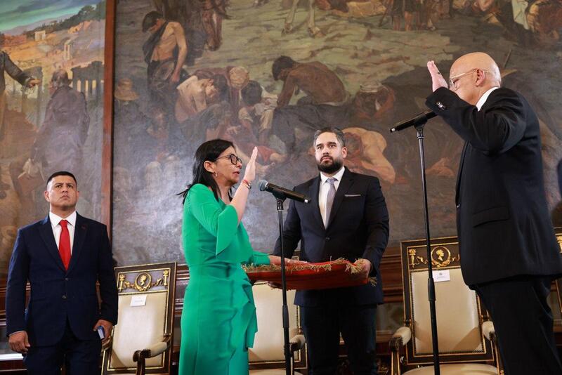 Delcy Rodríguez a huramentá formalmente komo presidente interino di Venezuela
