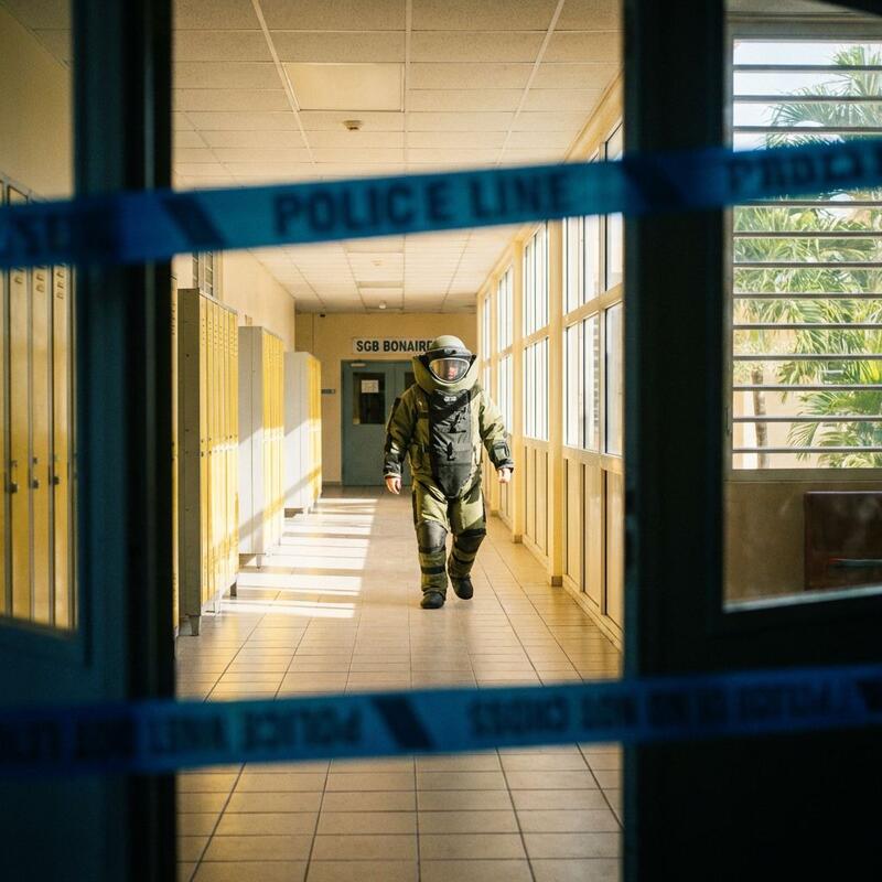 Posibel eksplosivo hañá den baño na SGB