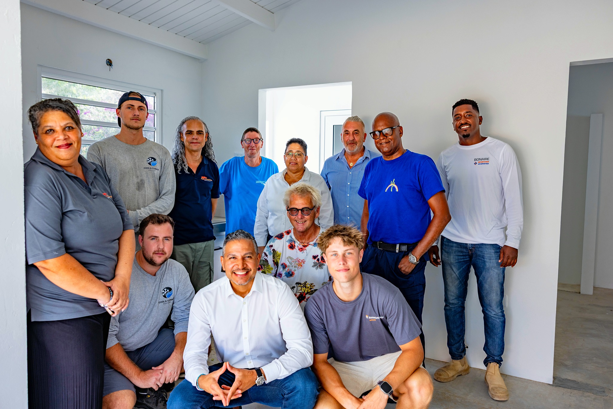 Konstrukshon di e di sinku kamber na Hòspice Kas Flamboyan den fase final