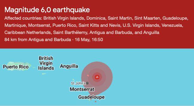 Temblor fuerte sintí awe na Sint Maarten i otro islanan den Karibe